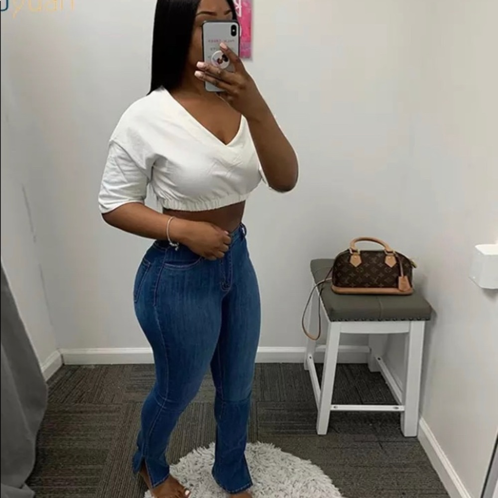 Body-con slim thick jeans